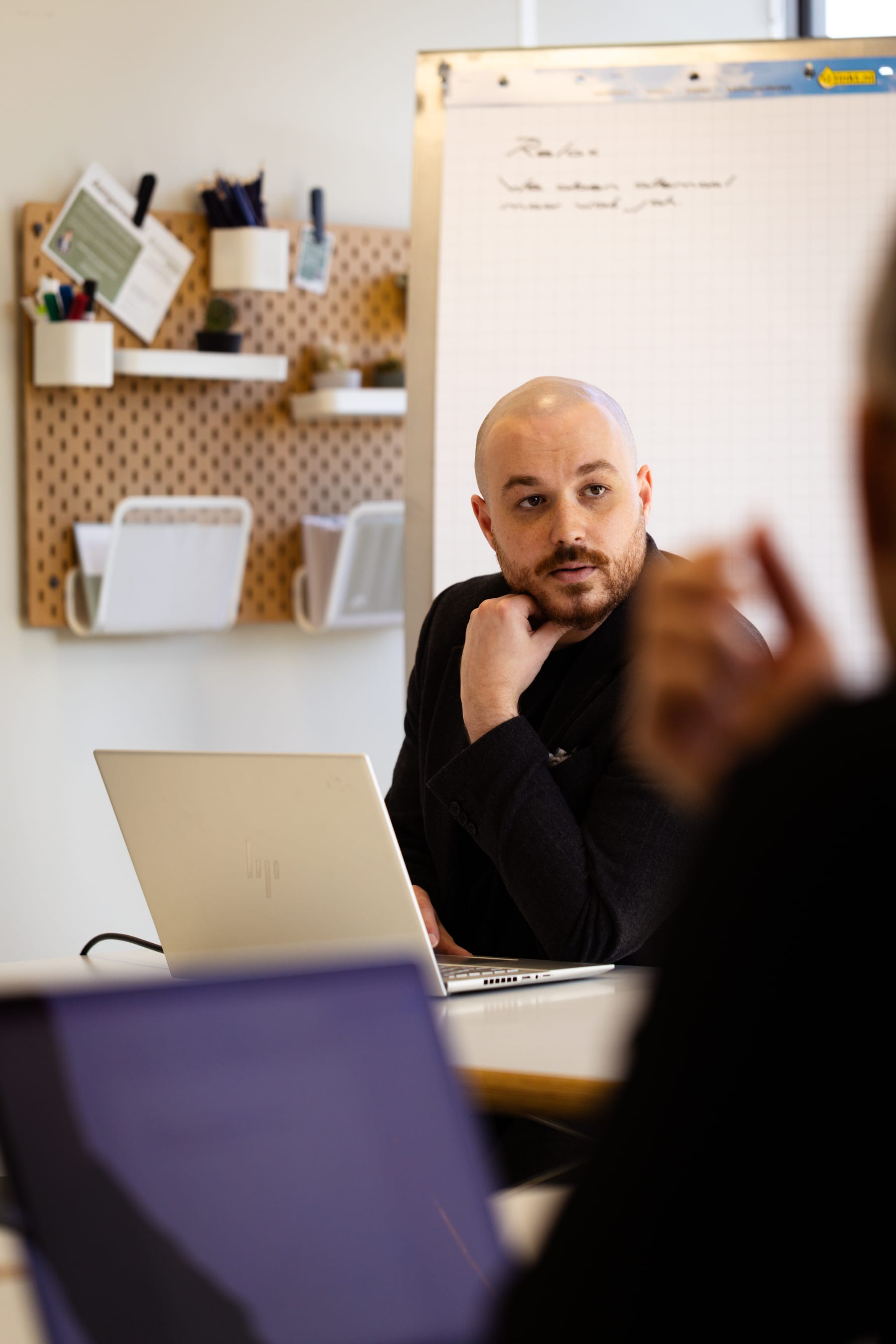 Portret tijdens een meeting bij IXTE